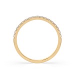 0,26 Karat Diamant Verlobungsring mit 17 Diamanten, Gelbgold 585 / 14K, Weite 60 mm, Gewicht ca. 1.1 g.