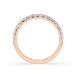 0,42 Karat Diamant Verlobungsring mit 14 Diamanten, Rotgold 585 / 14K, Weite 58 mm, Gewicht ca. 2.1 g.