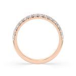 0,42 Karat Diamant Verlobungsring mit 14 Diamanten, Rotgold 585 / 14K, Weite 55 mm, Gewicht ca. 2.1 g.