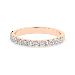 0,42 Karat Diamant Verlobungsring mit 14 Diamanten, Rotgold 585 / 14K, Weite 64 mm, Gewicht ca. 2.1 g.