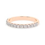 0,42 Karat Diamant Verlobungsring mit 14 Diamanten, Rotgold 585 / 14K, Weite 54 mm, Gewicht ca. 2.1 g.