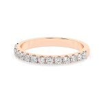 0,42 Karat Diamant Verlobungsring mit 14 Diamanten, Rotgold 585 / 14K, Weite 55 mm, Gewicht ca. 2.1 g.