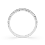 0,42 Karat Diamant Verlobungsring mit 14 Diamanten, Weißgold 585 / 14K, Weite 47 mm, Gewicht ca. 2.1 g.