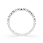 0,42 Karat Diamant Verlobungsring mit 14 Diamanten, Weißgold 585 / 14K, Weite 69 mm, Gewicht ca. 2.1 g.