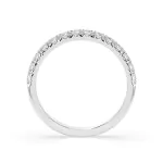 0,42 Karat Diamant Verlobungsring mit 14 Diamanten, Weißgold 585 / 14K