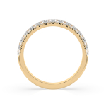 0,42 Karat Diamant Verlobungsring mit 14 Diamanten, Gelbgold 585 / 14K, Weite 58 mm, Gewicht ca. 2.1 g.