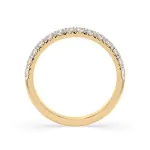0,42 Karat Diamant Verlobungsring mit 14 Diamanten, Gelbgold 585 / 14K