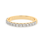 0,42 Karat Diamant Verlobungsring mit 14 Diamanten, Gelbgold 585 / 14K, Weite 58 mm, Gewicht ca. 2.1 g.