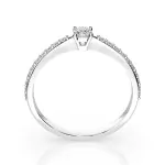 0,1+0,16 Karat Diamant Verlobungsring mit 21 Diamanten, Weißgold 585 / 14K