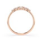 0,42 Karat Diamant Verlobungsring mit 5 Diamanten, Rotgold 585 / 14K, Weite 58 mm, Gewicht ca. 1.5 g.