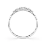 0,42 Karat Diamant Verlobungsring mit 5 Diamanten, Weißgold 585 / 14K