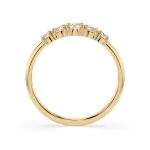 0,42 Karat Diamant Verlobungsring mit 5 Diamanten, Gelbgold 585 / 14K