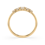 0,42 Karat Diamant Verlobungsring mit 5 Diamanten, Gelbgold 585 / 14K, Weite 52 mm, Gewicht ca. 1.5 g.