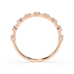 0,18 Karat Diamant Verlobungsring mit 9 Diamanten, Rotgold 585 / 14K, Weite 64 mm, Gewicht ca. 1.1 g.