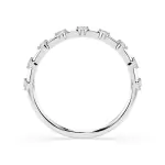 0,18 Karat Diamant Verlobungsring mit 9 Diamanten, Weißgold 585 / 14K