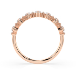 0,5 Karat Diamant Verlobungsring mit 15 Diamanten, Rotgold 585 / 14K, Weite 56 mm, Gewicht ca. 1.4 g.