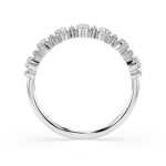 0,5 Karat Diamant Verlobungsring mit 15 Diamanten, Weißgold 585 / 14K, Weite 70 mm, Gewicht ca. 1.4 g.