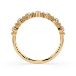 0,5 Karat Diamant Verlobungsring mit 15 Diamanten, Gelbgold 585 / 14K, Weite 64 mm, Gewicht ca. 1.4 g.