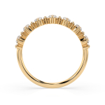 0,5 Karat Diamant Verlobungsring mit 15 Diamanten, Gelbgold 585 / 14K, Weite 66 mm, Gewicht ca. 1.4 g.