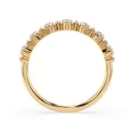 0,5 Karat Diamant Verlobungsring mit 15 Diamanten, Gelbgold 585 / 14K