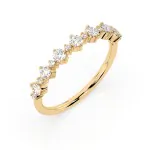 0,5 Karat Diamant Verlobungsring mit 15 Diamanten, Gelbgold 585 / 14K, Weite 49 mm, Gewicht ca. 1.4 g.