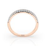 0,18 Karat Diamant Verlobungsring mit 46 Diamanten, Rotgold 585 / 14K, Weite 58 mm, Gewicht ca. 1.7 g.