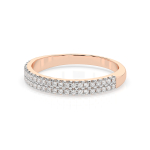 0,18 Karat Diamant Verlobungsring mit 46 Diamanten, Rotgold 585 / 14K, Weite 57 mm, Gewicht ca. 1.7 g.