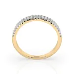 0,18 Karat Diamant Verlobungsring mit 46 Diamanten, Gelbgold 585 / 14K