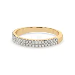 0,18 Karat Diamant Verlobungsring mit 46 Diamanten, Gelbgold 585 / 14K