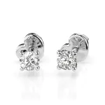 0,12 Karat Diamant Ohrstecker mit 2 echten Diamanten, Weißgold 585 / 14K