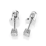 0,12 Karat Diamant Ohrstecker mit 2 echten Diamanten, Weißgold 585 / 14K