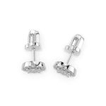 0,22 Karat Diamantohrstecker mit 50 echten Diamanten, Weißgold 585 / 14K