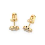 0,22 Karat Diamant Ohrstecker mit 50 echten Diamanten, Gelbgold 585 / 14K