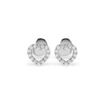0,14 Karat Diamantohrstecker mit 28 echten Diamanten, Weißgold 585 / 14K