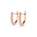 0,32 Karat Diamant Creolen, Rotgold 585 / 14 Karat