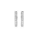 0,32 Karat Diamant Creolen, Weißgold 585 / 14 Karat, Gewicht ca. 1.7 g.