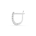 0,32 Karat Diamant Creolen, Weißgold 585 / 14 Karat, Gewicht ca. 1.7 g.