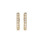 0,32 Karat Diamant Creolen, Gelbgold 585 / 14 Karat