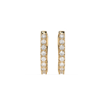 0,32 Karat Diamant Creolen, Gelbgold 585 / 14 Karat, Gewicht ca. 1.7 g.
