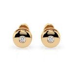 0,08 Karat Diamantohrstecker mit 2 echten Diamanten, Gelbgold 585 / 14K