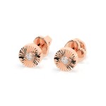 0,04 Karat Diamantohrstecker mit 2 echten Diamanten, Rotgold 585 / 14K