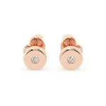 0,04 Karat Diamant Ohrstecker, Rotgold 585 / 14K