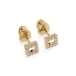 0,14 Karat Diamantohrstecke mit 24 echten Diamantenr, Gelbgold 585 / 14K