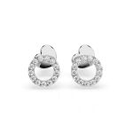 0,16 Karat Diamantohrstecker mit 26 echten Diamanten, Weißgold 585 / 14K