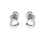 0,05 Karat Diamant Ohrstecker mit 8 echten Diamanten, Weißgold 585 / 14K