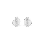 0,08 Karat Diamant Ohrstecker mit 8 echten Diamanten, Weißgold 585 / 14K