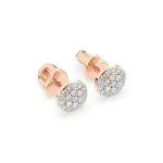 0,30 Karat Diamant Ohrstecker mit 40 echten Diamanten, Rotgold 585 / 14K