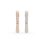 0,18 Karat Diamant Creolen, Rotgold 585 / 14 Karat, Gewicht ca. 1.5 g.