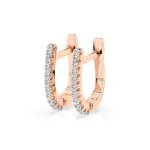 0,18 Karat Diamant Creolen, Rotgold 585 / 14 Karat, Gewicht ca. 1.5 g.