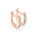 0,18 Karat Diamant Creolen, Rotgold 585 / 14 Karat